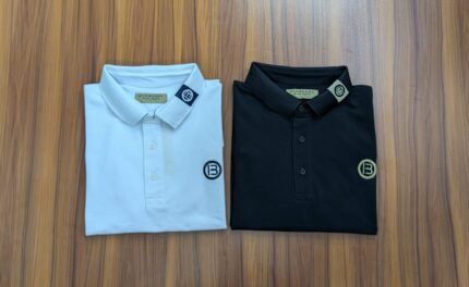 Burberry Black & White Cotton Polo Shirt 2Pcs Combo